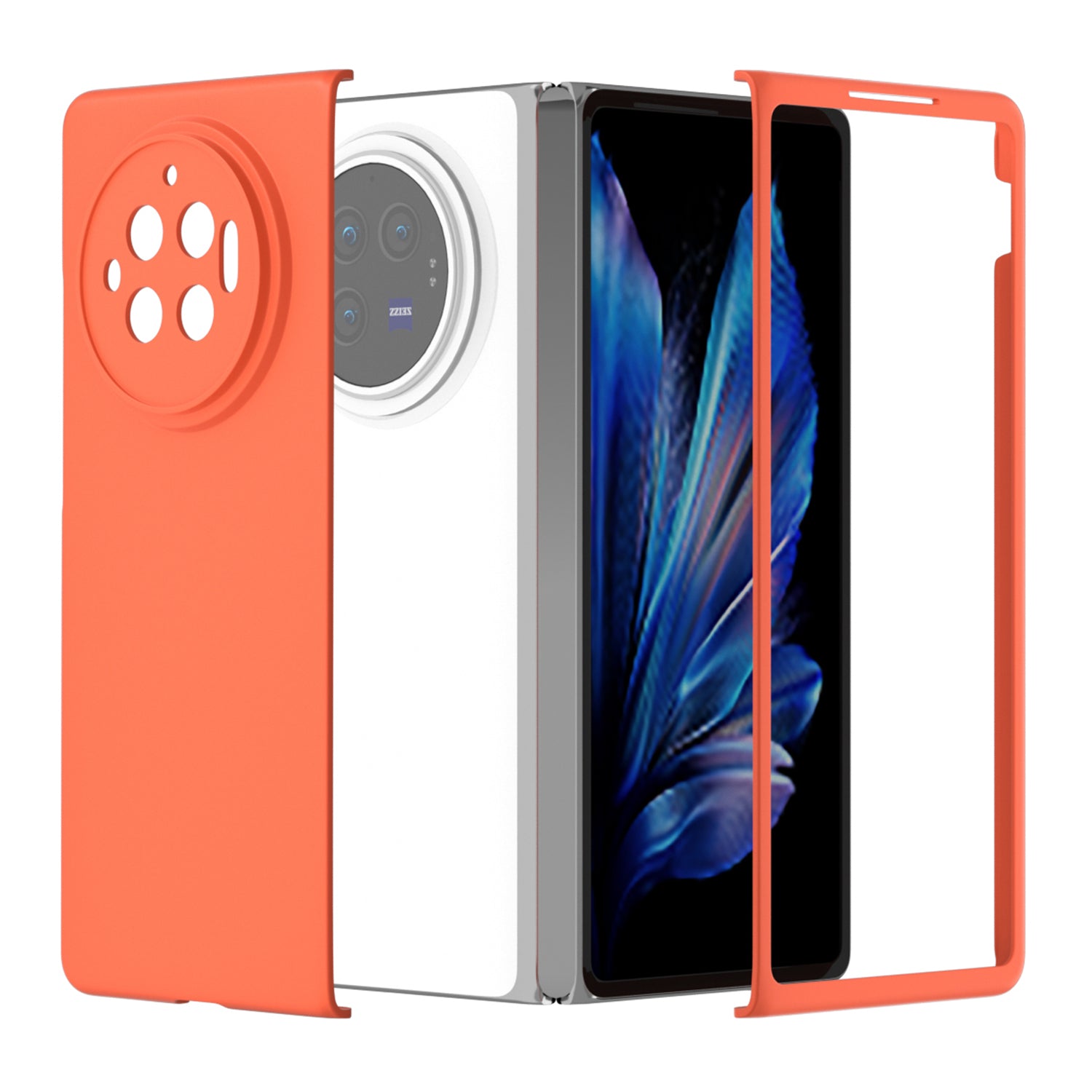 For vivo X Fold3 Case Skin-Touch Hard PC Protective Phone Cover - Orange