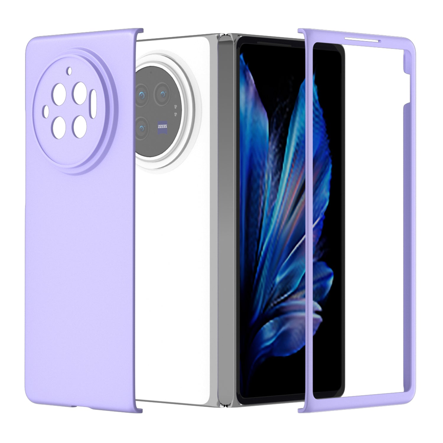 For vivo X Fold3 Case Skin-Touch Hard PC Protective Phone Cover - Purple