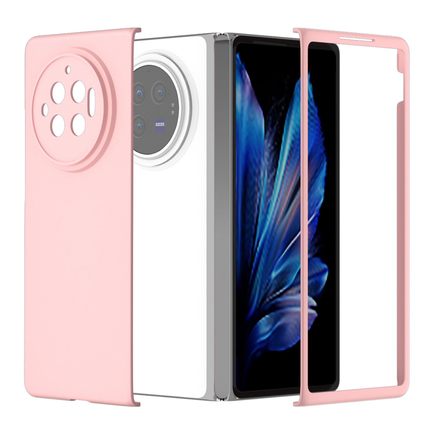 For vivo X Fold3 Case Skin-Touch Hard PC Protective Phone Cover - Pink