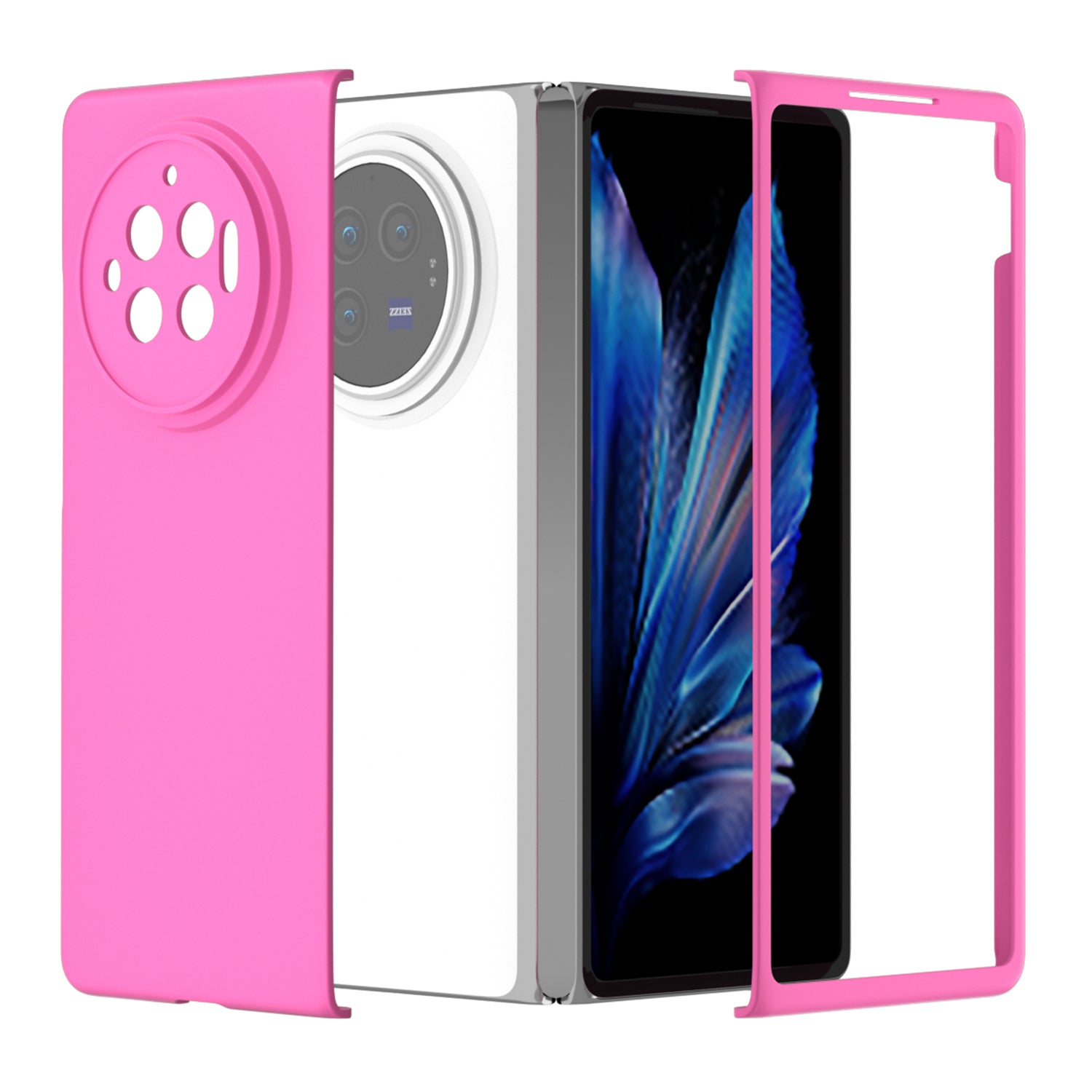 For vivo X Fold3 Case Skin-Touch Hard PC Protective Phone Cover - Rose