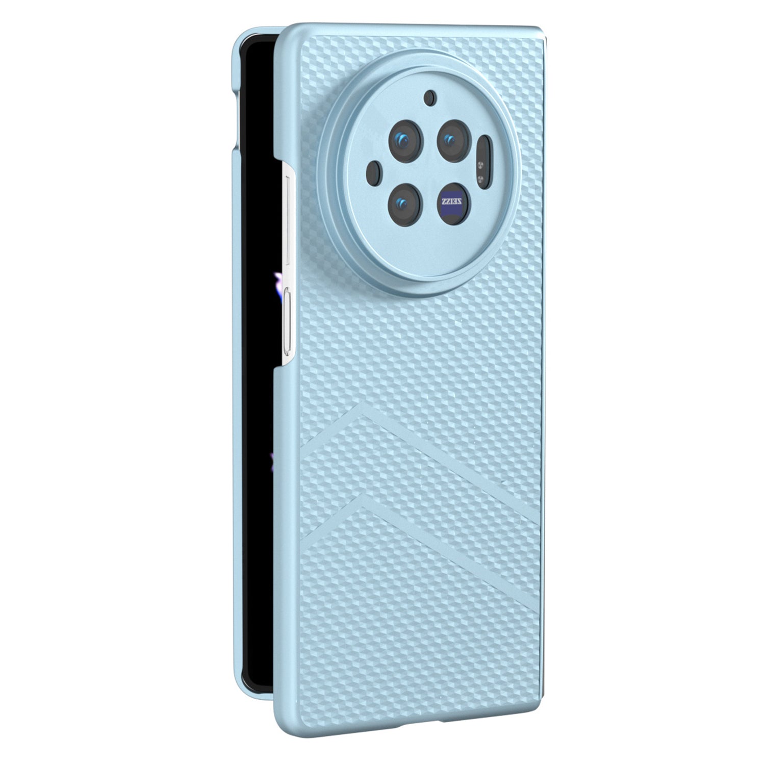 For vivo X Fold3 Matte Case Hard PC Protective Phone Cover - Blue