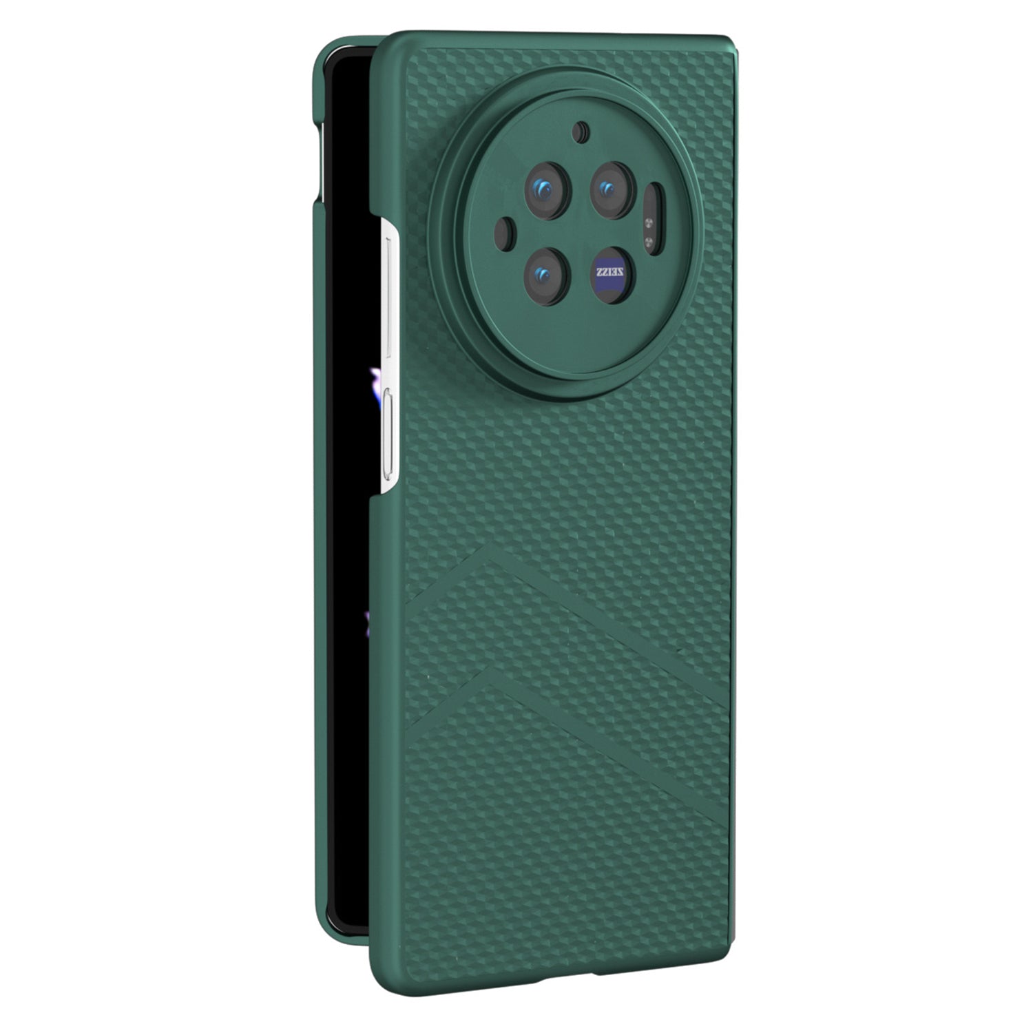 For vivo X Fold3 Matte Case Hard PC Protective Phone Cover - Dark Green