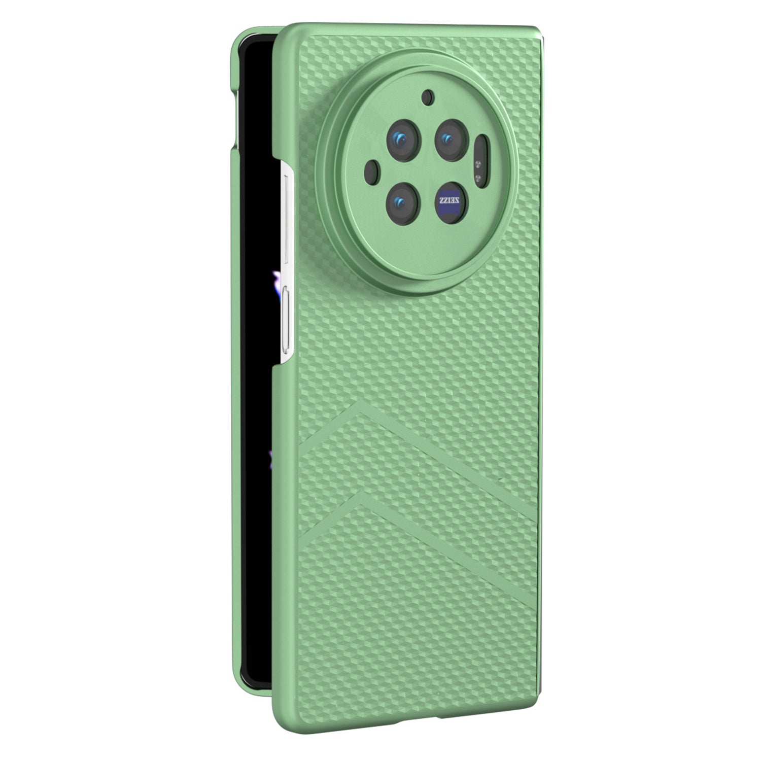 For vivo X Fold3 Matte Case Hard PC Protective Phone Cover - Light Green