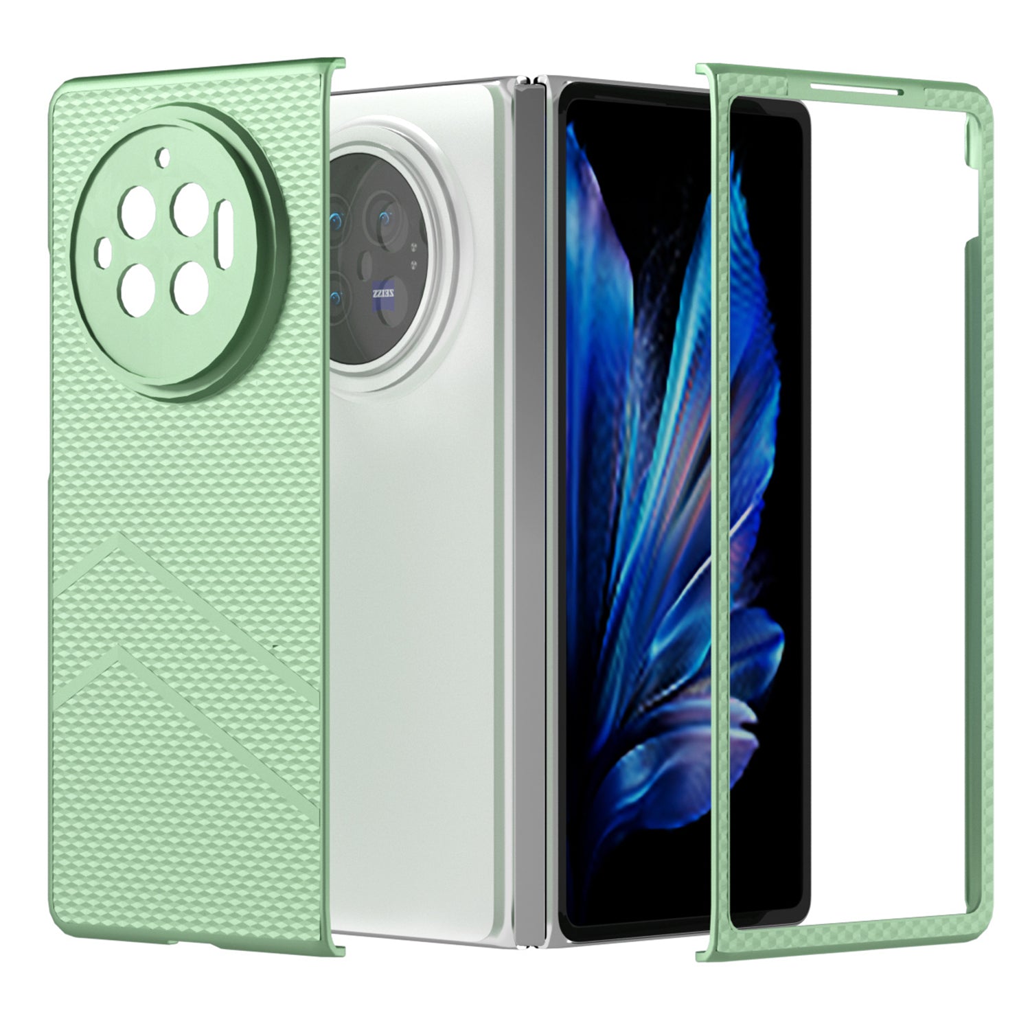 For vivo X Fold3 Matte Case Hard PC Protective Phone Cover - Light Green