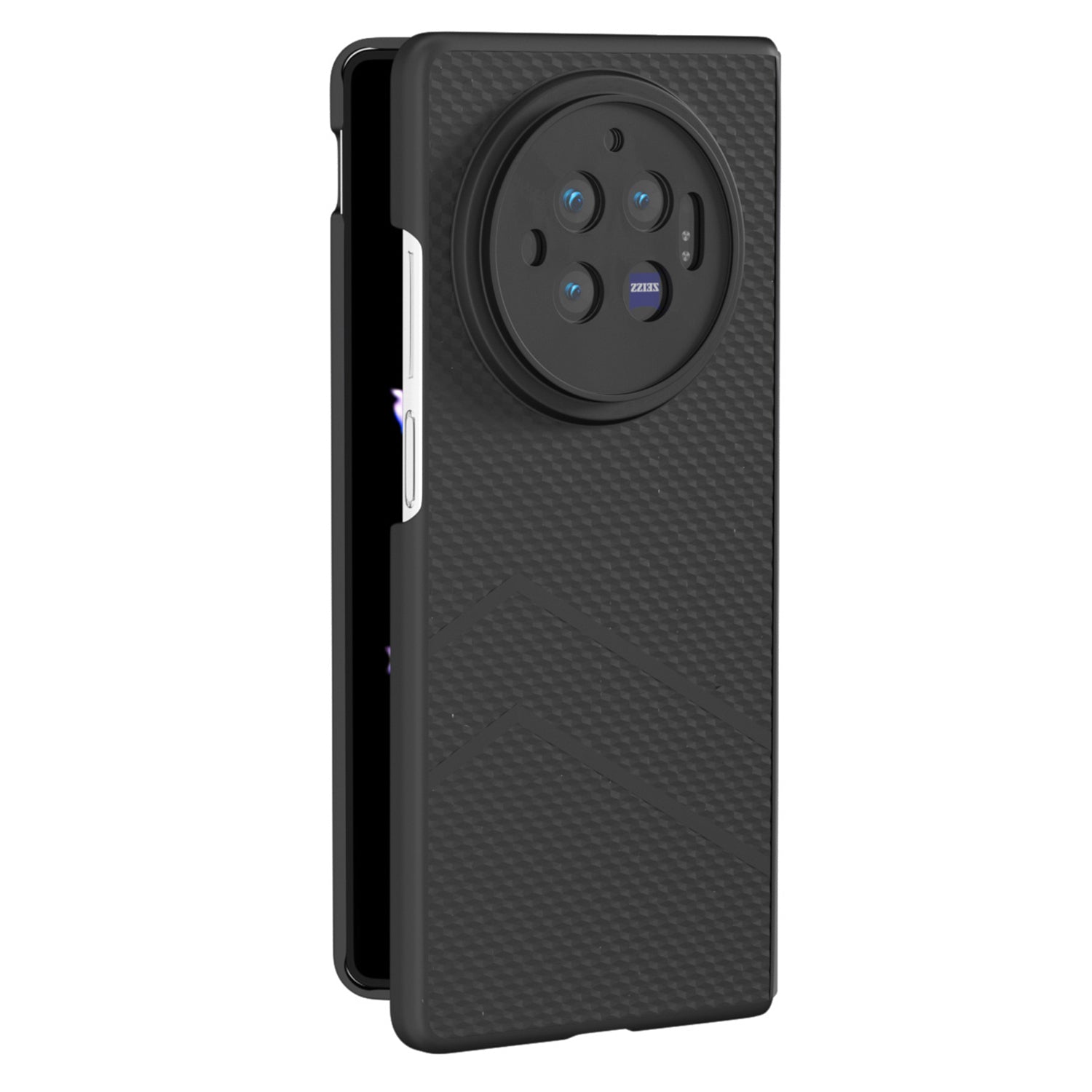 For vivo X Fold3 Matte Case Hard PC Protective Phone Cover - Black