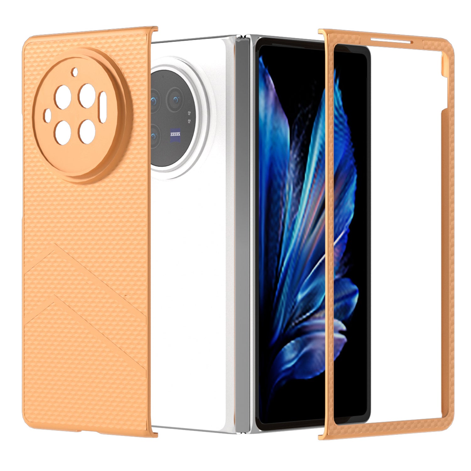 For vivo X Fold3 Matte Case Hard PC Protective Phone Cover - Orange