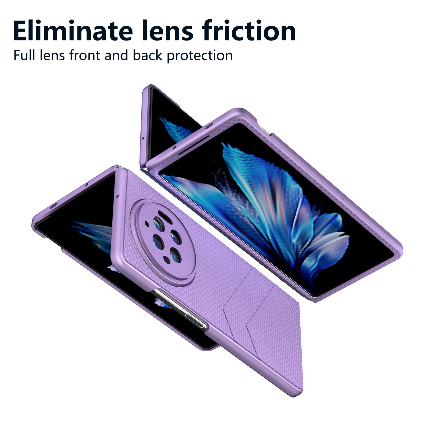 For vivo X Fold3 Matte Case Hard PC Protective Phone Cover - Purple