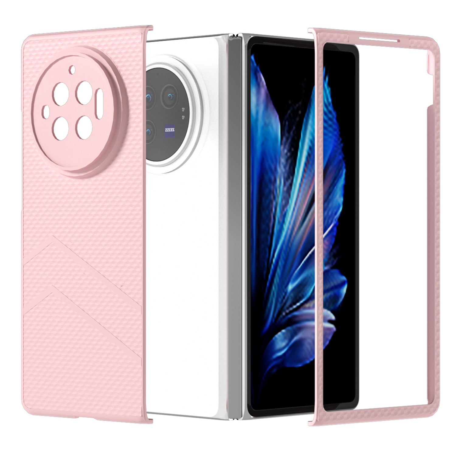 For vivo X Fold3 Matte Case Hard PC Protective Phone Cover - Pink
