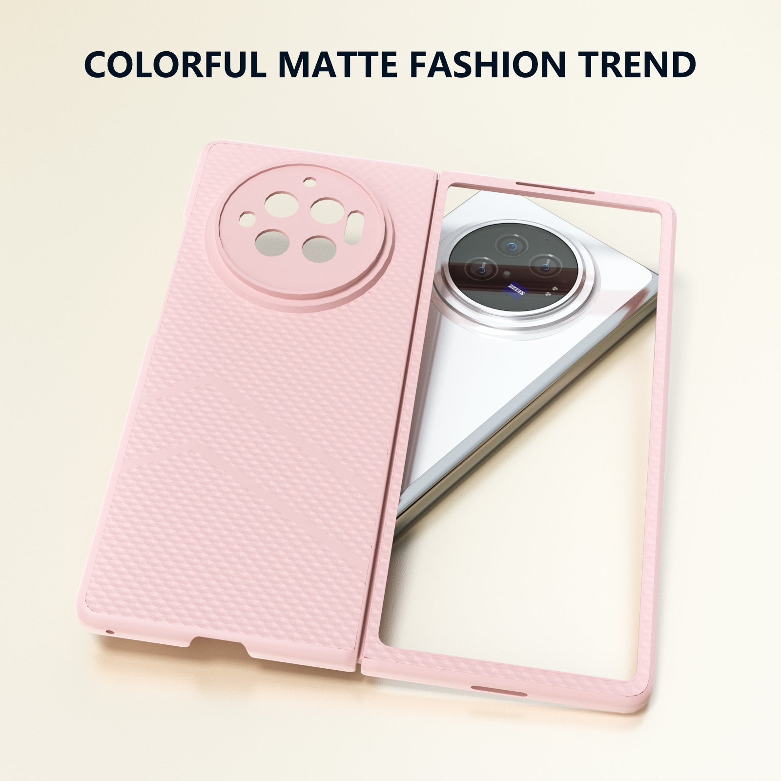 For vivo X Fold3 Matte Case Hard PC Protective Phone Cover - Pink