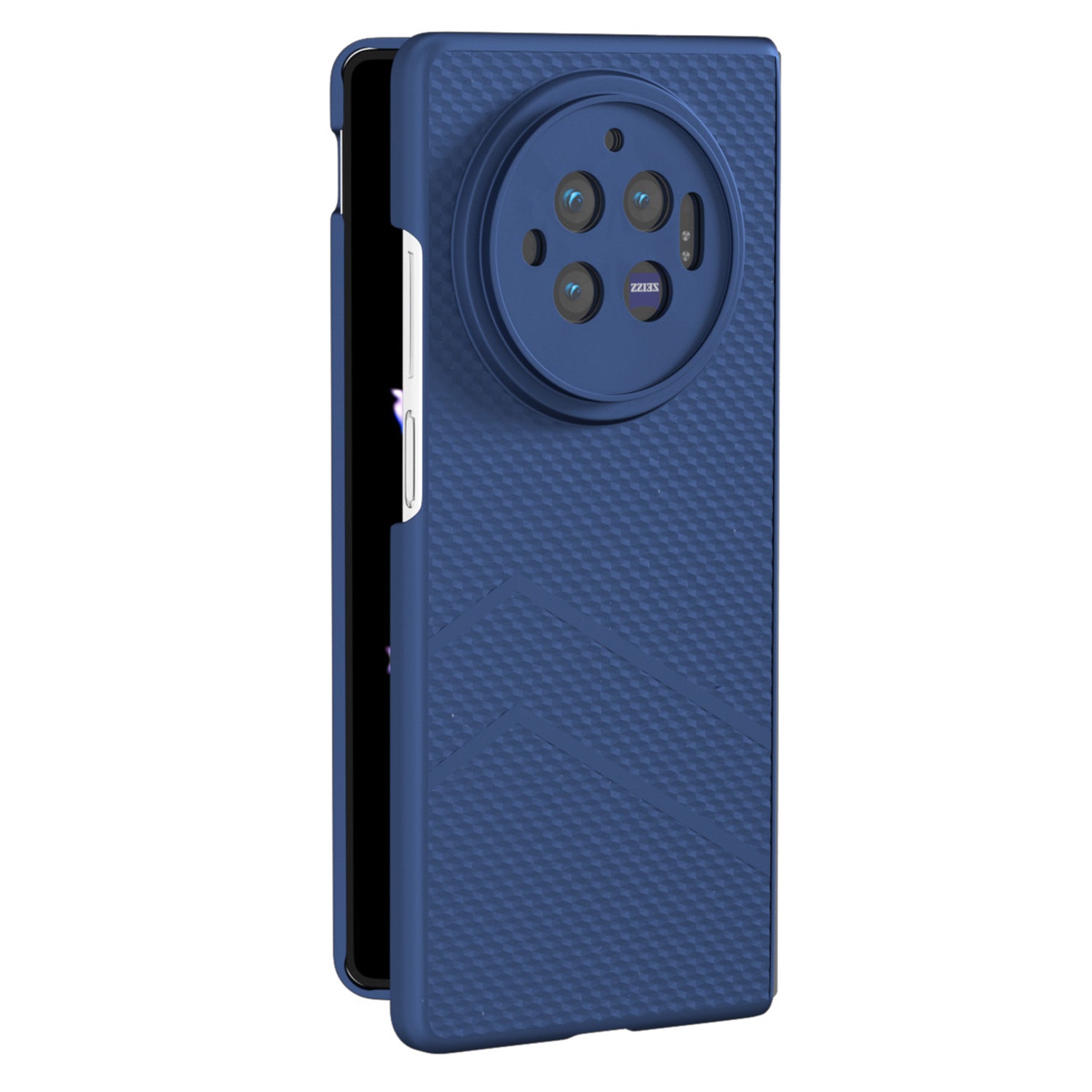 For vivo X Fold3 Matte Case Hard PC Protective Phone Cover - Dark Blue