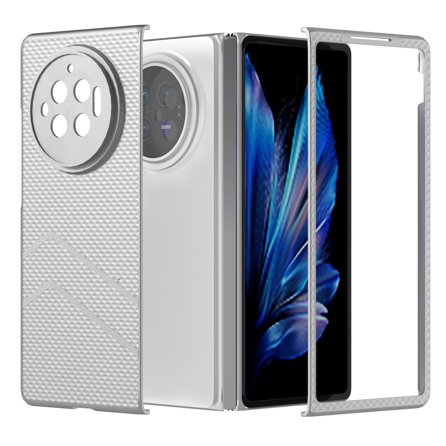 For vivo X Fold3 Matte Case Hard PC Protective Phone Cover - Silver