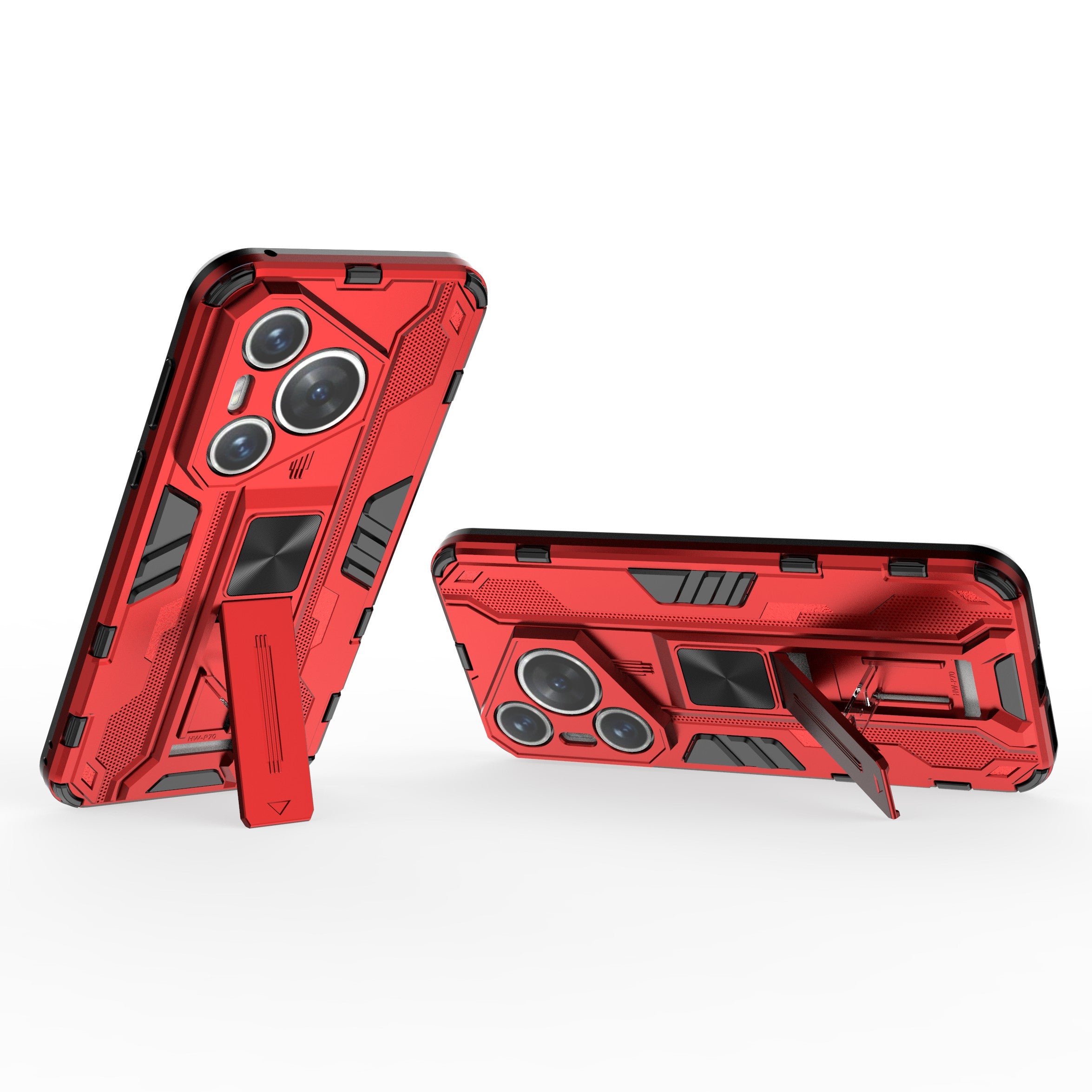 For Huawei Pura 70 Pro / Pura 70 Pro+ Case Kickstand PC + TPU Phone Back Cover - Red