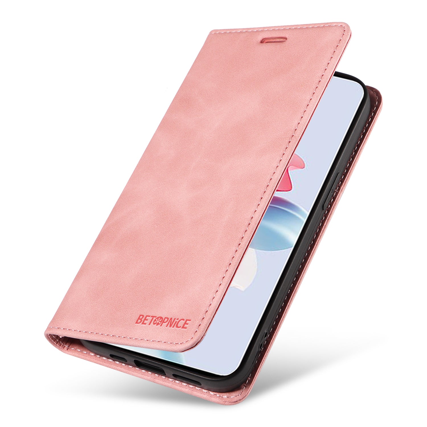 BETOPNICE 003 For Oppo Reno11 F 5G / F25 Pro 5G Case RFID Blocking Leather+TPU Wallet Phone Protector - Pink