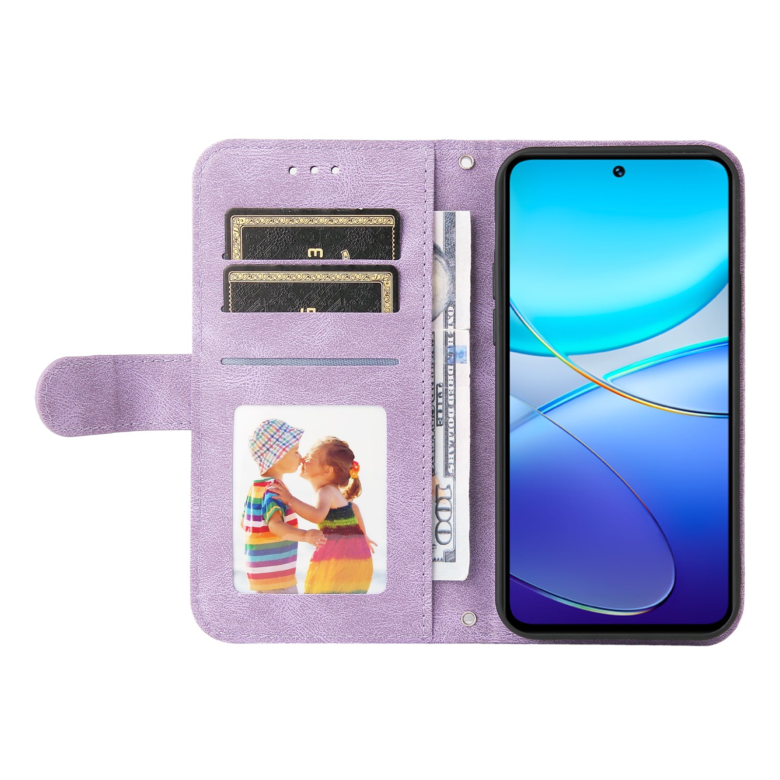 For vivo Y200e 5G / Y100 5G (Indonesia) / T3 5G (India) / V30 Lite 5G (India) Skin-touch Case Imprinted with Lines - Purple