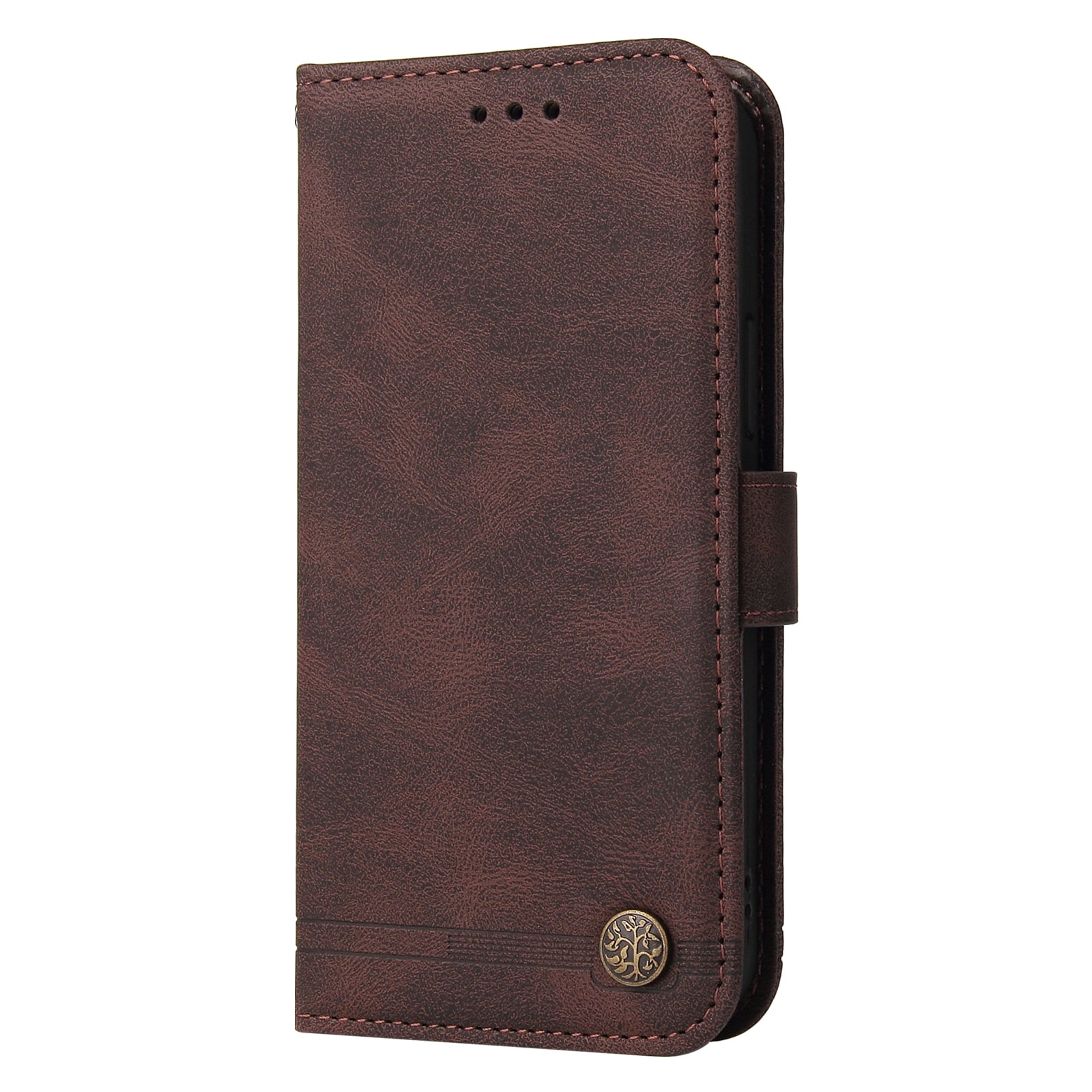 For vivo Y200e 5G / Y100 5G (Indonesia) / T3 5G (India) / V30 Lite 5G (India) Skin-touch Case Imprinted with Lines - Brown