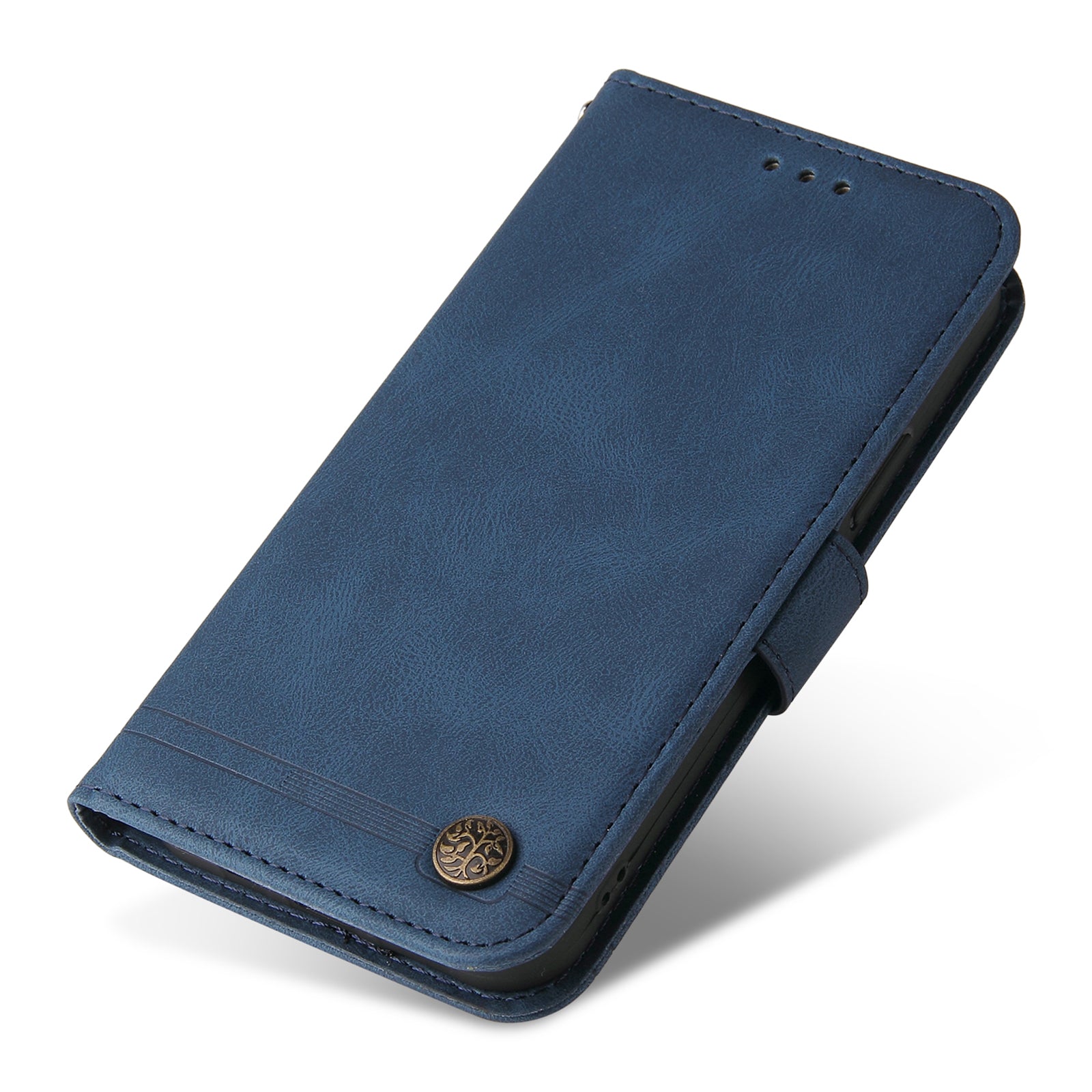For vivo Y200e 5G / Y100 5G (Indonesia) / T3 5G (India) / V30 Lite 5G (India) Skin-touch Case Imprinted with Lines - Blue