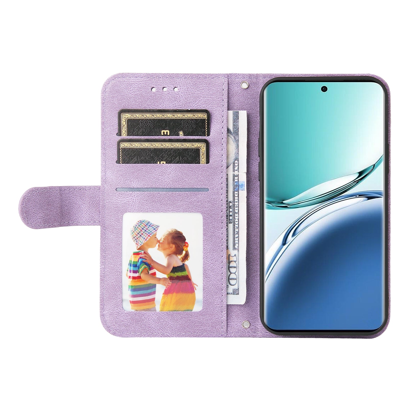 For Oppo A3 Pro 5G Magnetic Case Skin-touch Touch Stand Phone Cover - Purple