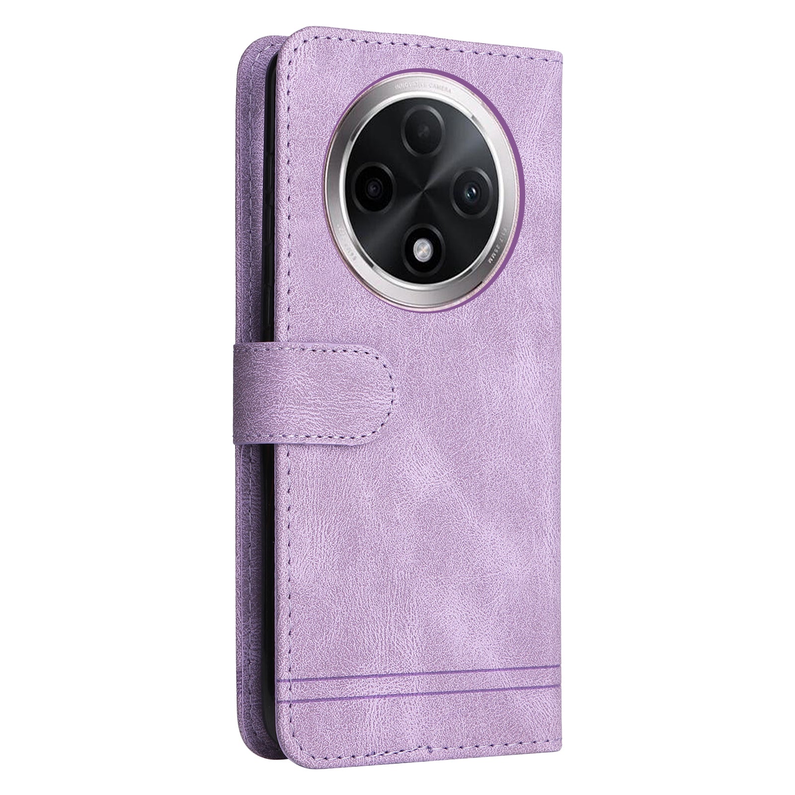 For Oppo A3 Pro 5G Magnetic Case Skin-touch Touch Stand Phone Cover - Purple