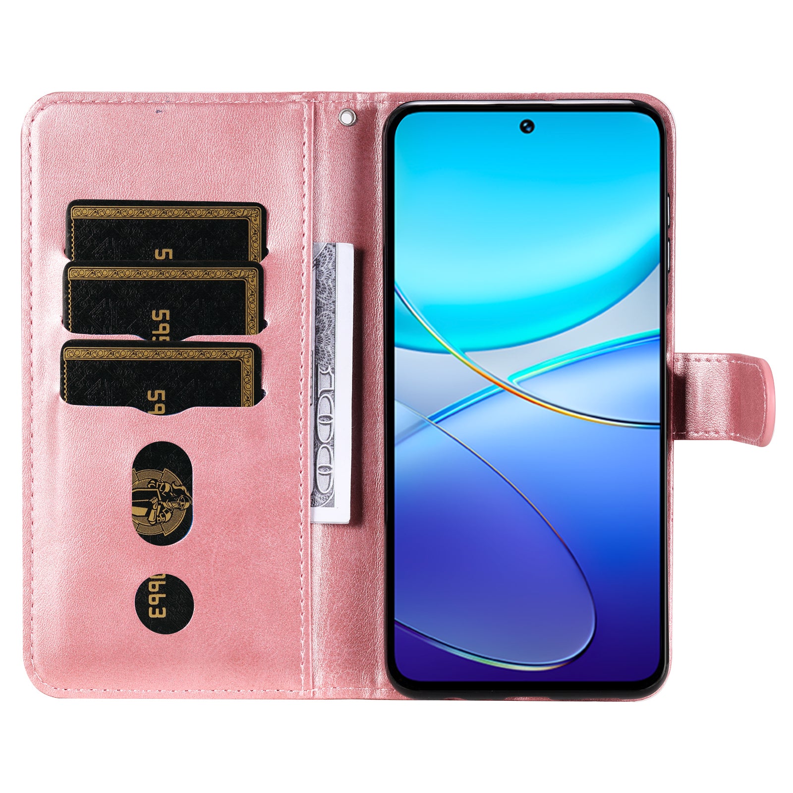 For vivo Y100 5G (Indonesia) / Y200e 5G / T3 5G / V30 Lite 4G Case Zipper Wallet Leather Phone Cover - Pink