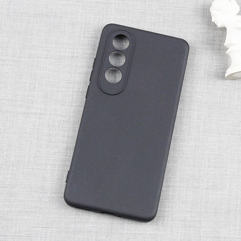 For OnePlus Nord CE4 5G Case Matte Finish Flexible TPU Protective Phone Cover - Black