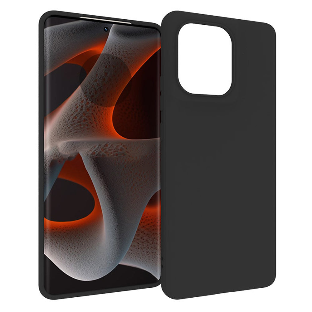 For Motorola Edge 50 Pro 5G Frosted Case Soft TPU Phone Cover with Big Rear Lens Hole - Black