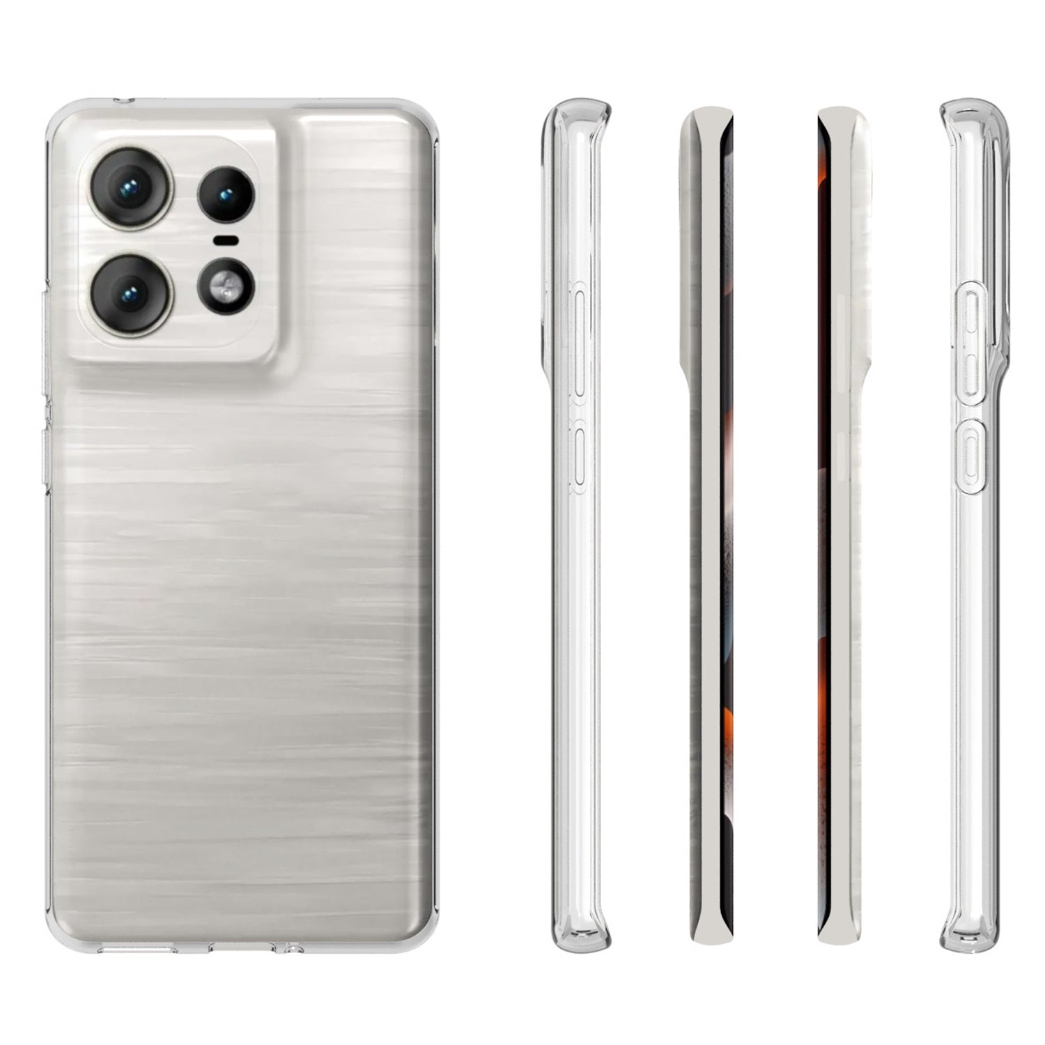 For Motorola Edge 50 Pro 5G TPU Case Ultra Slim Clear Phone Cover with Big Lens Hole