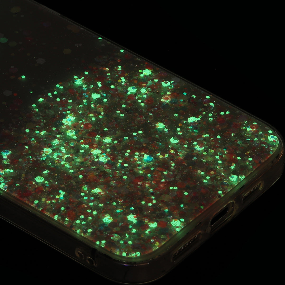 For Samsung Galaxy A35 5G Glow In The Dark Phone Case Epoxy TPU Glitter Sparkle Cover - Pink