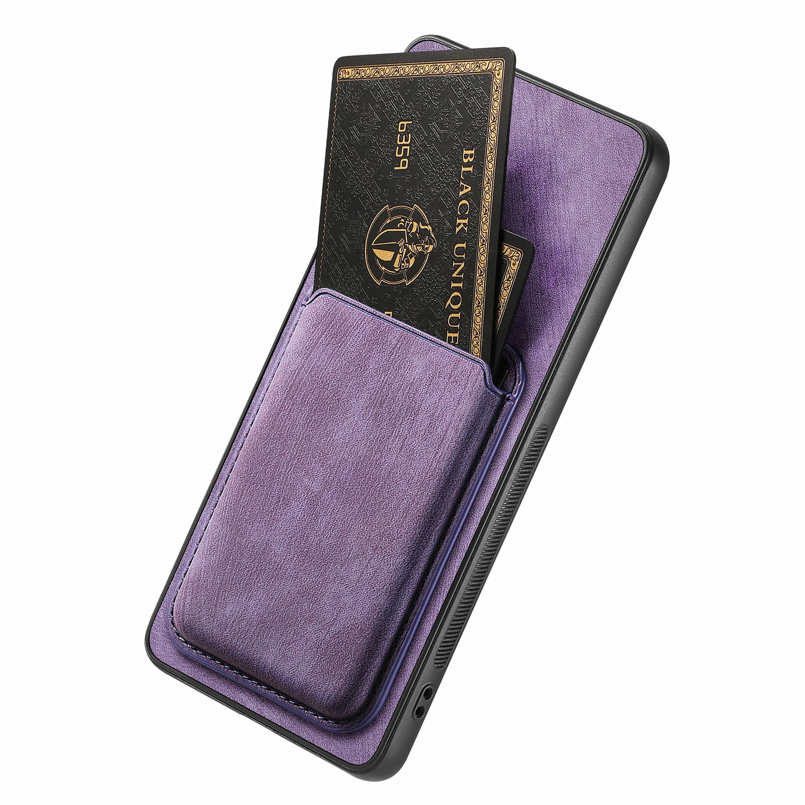 D12 For OnePlus 12 5G Case Vintage PU Leather+TPU Phone Cover with Magnetic Card Slot - Purple