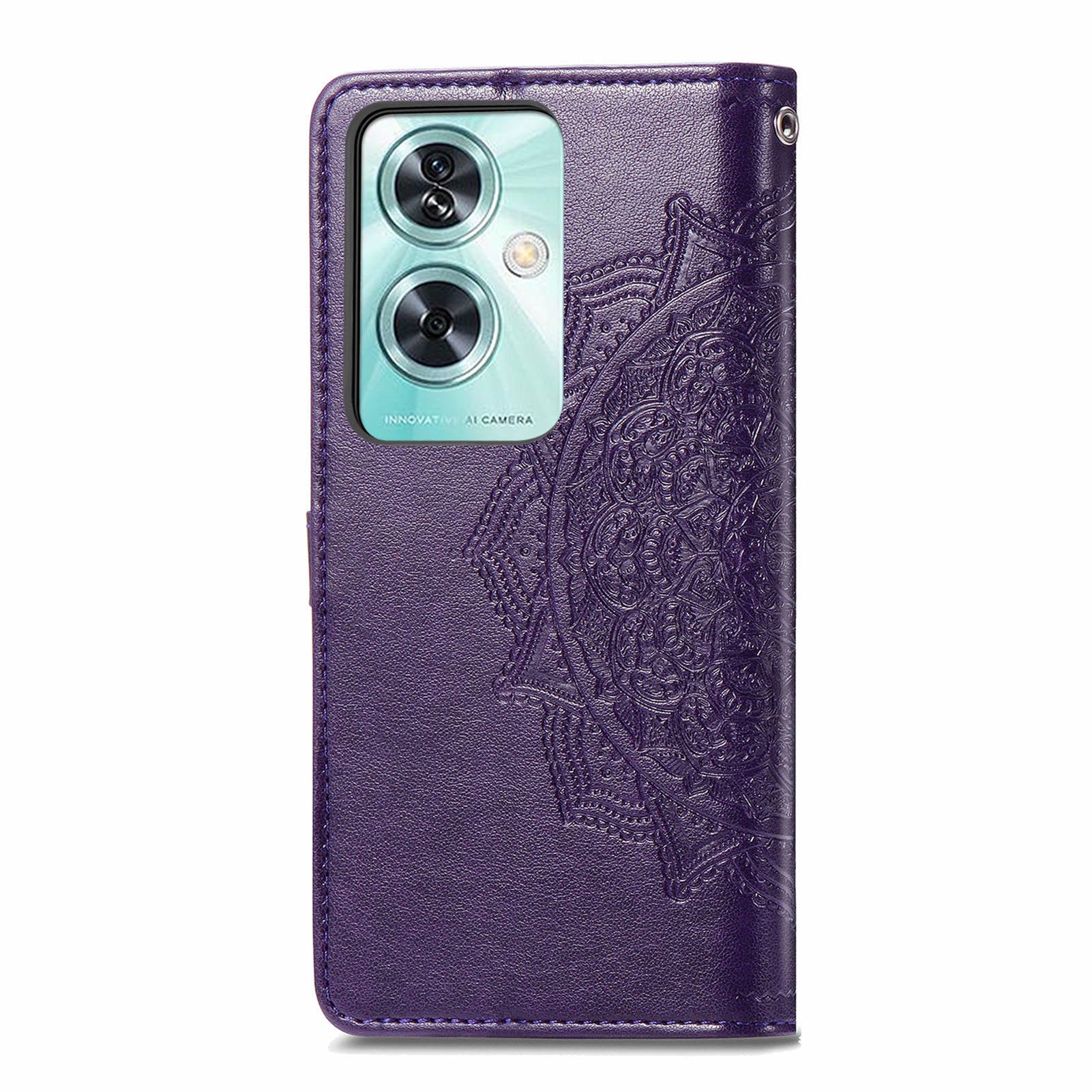 Phone Cover for OnePlus Nord N30 SE 5G , Emboss Mandala Flower Leather Wallet Case - Purple