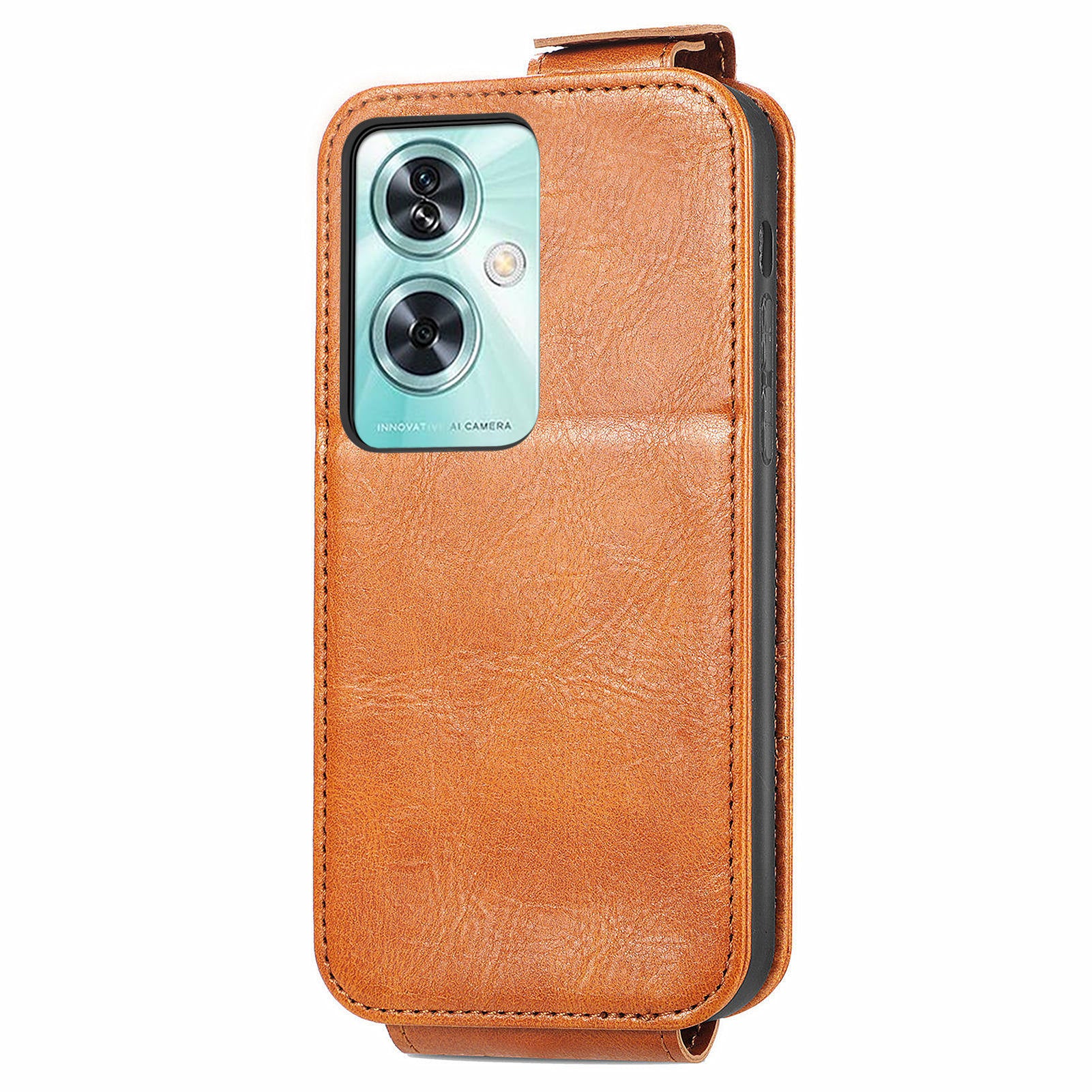 For OnePlus Nord N30 SE 5G Leather Wallet Case Zipper Pocket Phone Cover - Brown
