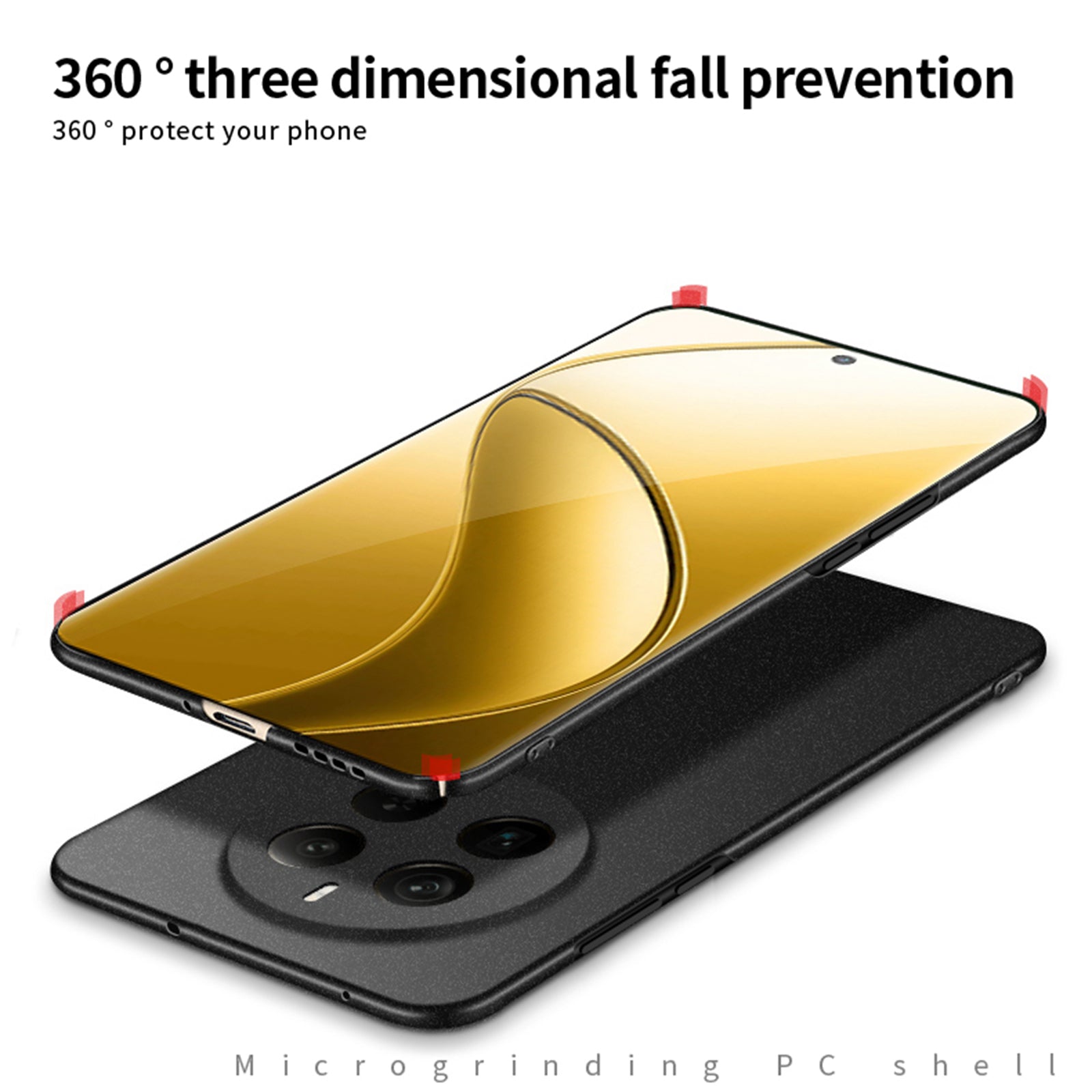 MOFI Shield Matte Series for Realme 12 Pro 5G / 12 Pro+ 5G Case PC Phone Back Cover - Black