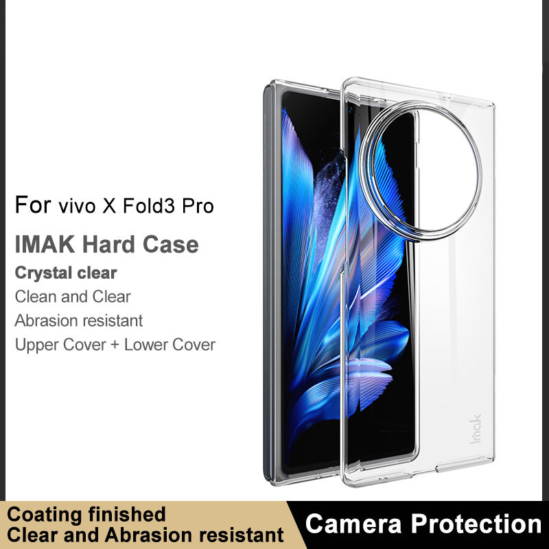IMAK Crystal Case II Pro for vivo X Fold3 Pro Case Two-Piece PC Clear Phone Shell (Upper Cover+Lower Cover)