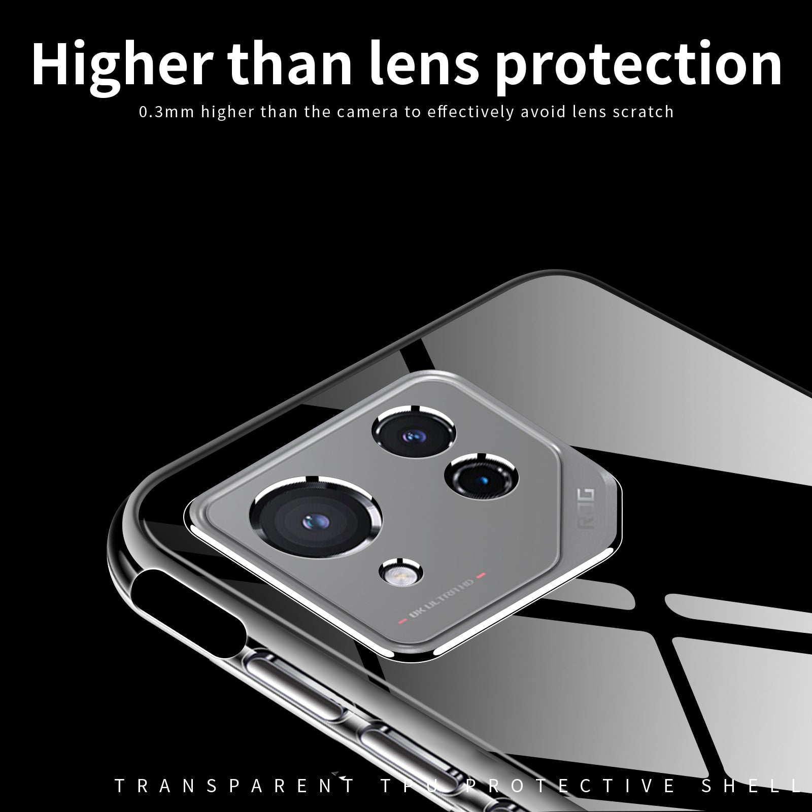 MOFI Phone Cover for Asus ROG Phone 8 5G Case Drop Protection Clear TPU Phone Shell