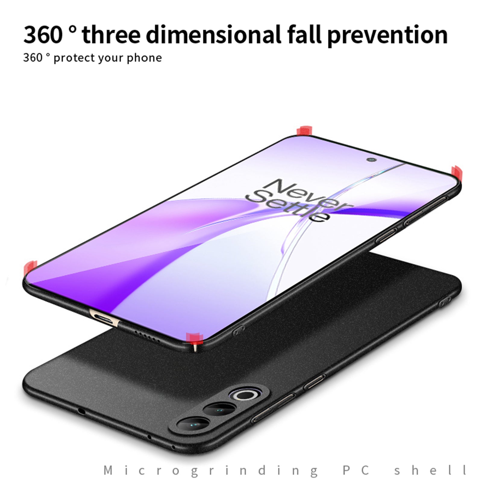 MOFI Shield Matte Series for OnePlus Ace 3V 5G Case Slim Anti-fingerprint PC Phone Cover - Black