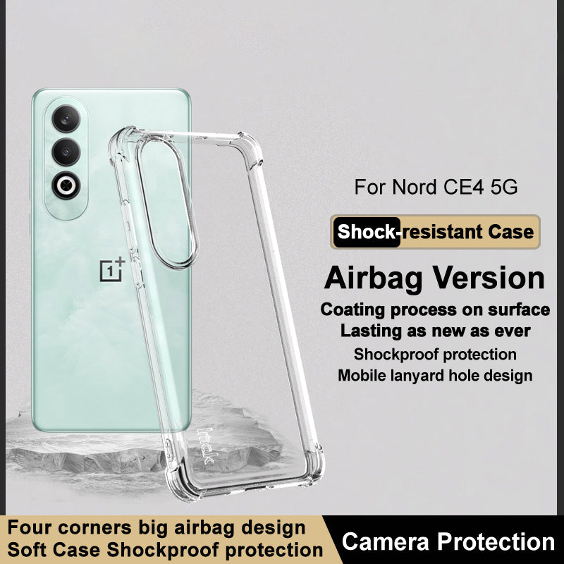 IMAK For Oppo K12 / OnePlus Nord CE4 5G TPU Phone Cover Drop Protection HD Clear Phone Case - Transparent