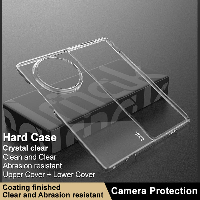 IMAK Crystal Case II Pro for vivo X Fold3 Clear Case Two-Piece PC Phone Cover (Upper Cover+Lower Cover)