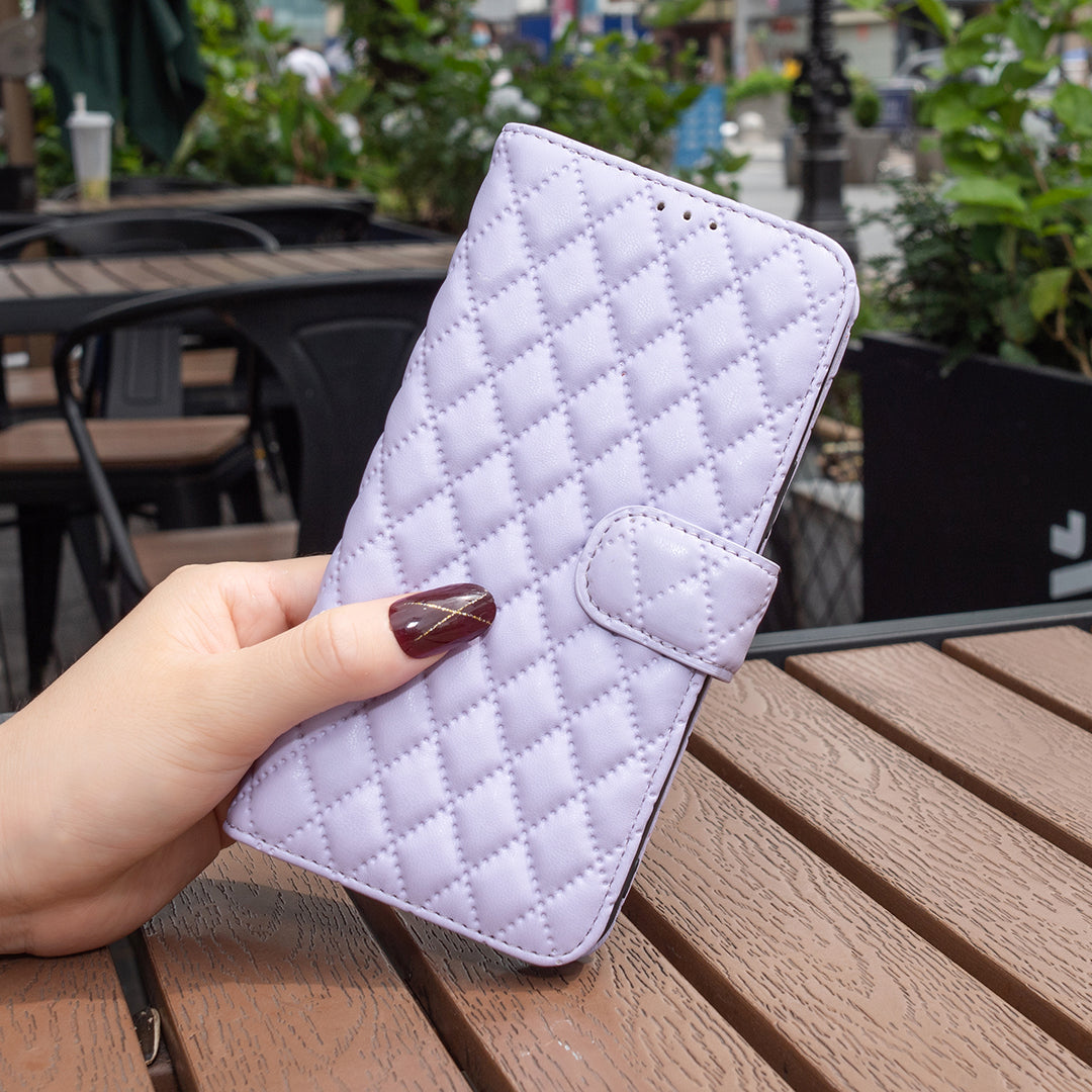 BINFEN COLOR BF Style-14 For Transsion Infinix Note 40 Case Wallet Rhombus Phone Leather Cover - Purple