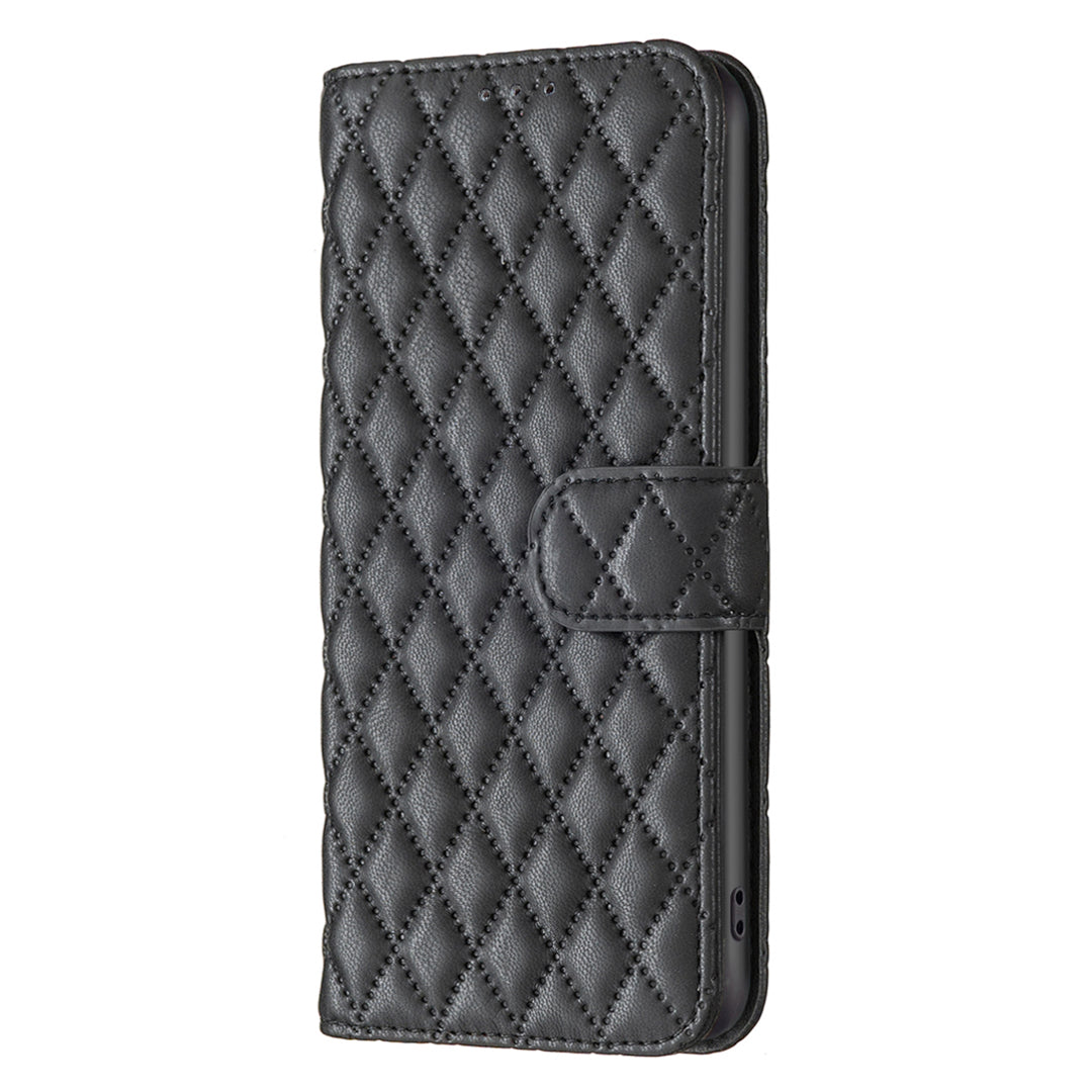 BINFEN COLOR BF Style-14 For Transsion Infinix Note 40 Case Wallet Rhombus Phone Leather Cover - Black