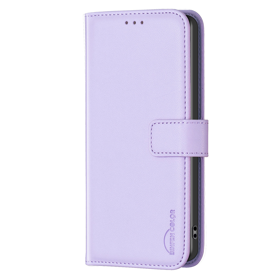 BINFEN COLOR BF17 For Transsion Infinix Note 40 Case Shockproof Leather Phone Wallet Cover - Purple