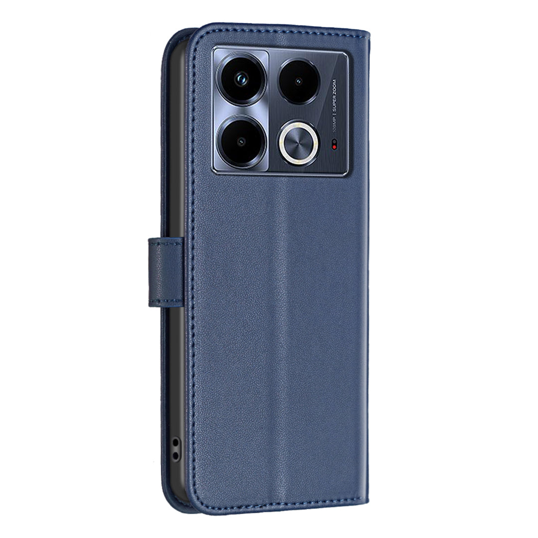 BINFEN COLOR BF17 For Transsion Infinix Note 40 Case Shockproof Leather Phone Wallet Cover - Blue