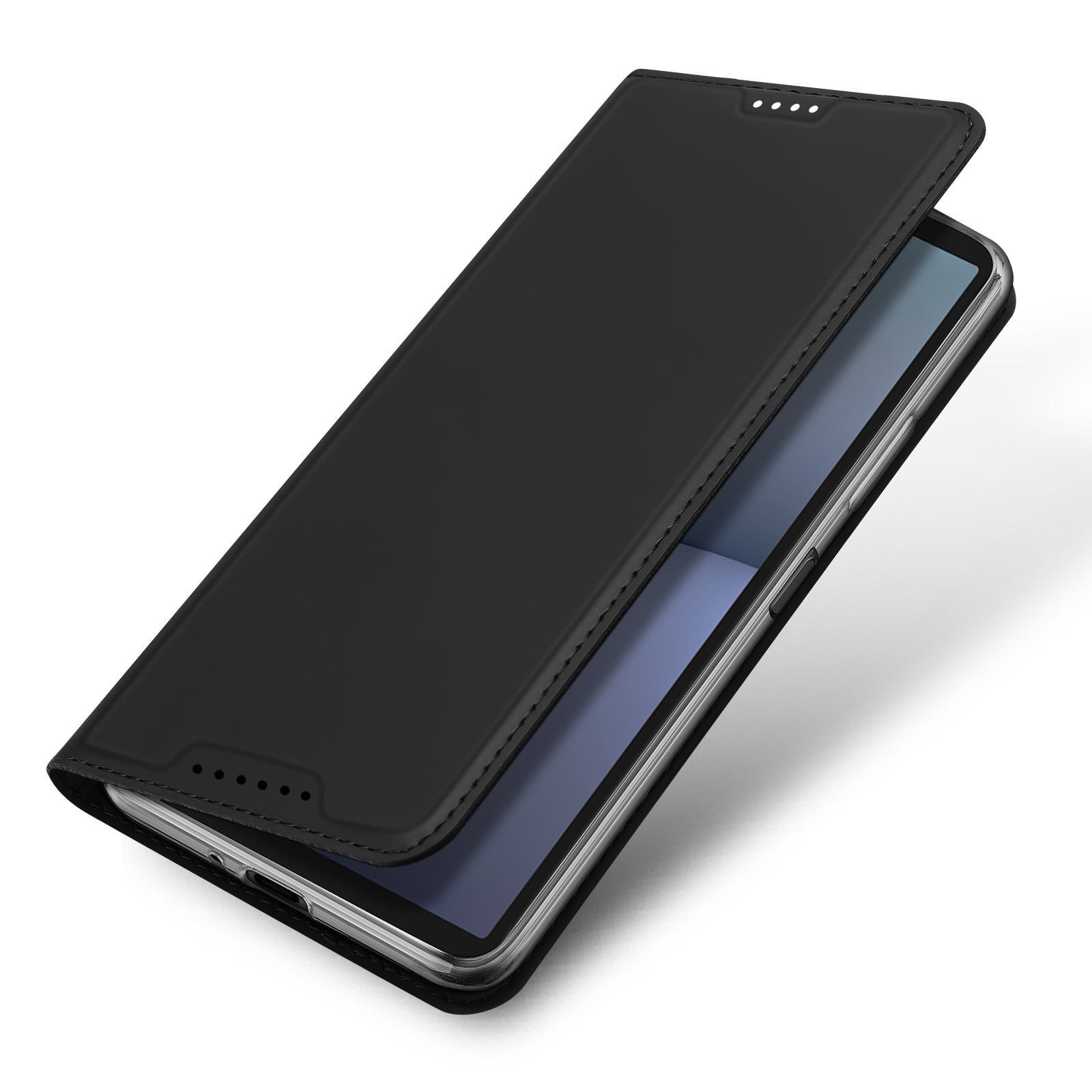 DUX DUCIS Skin Pro Series For Sony Xperia 10 VI PU Leather Case with Support Stand and Card Slot - Black