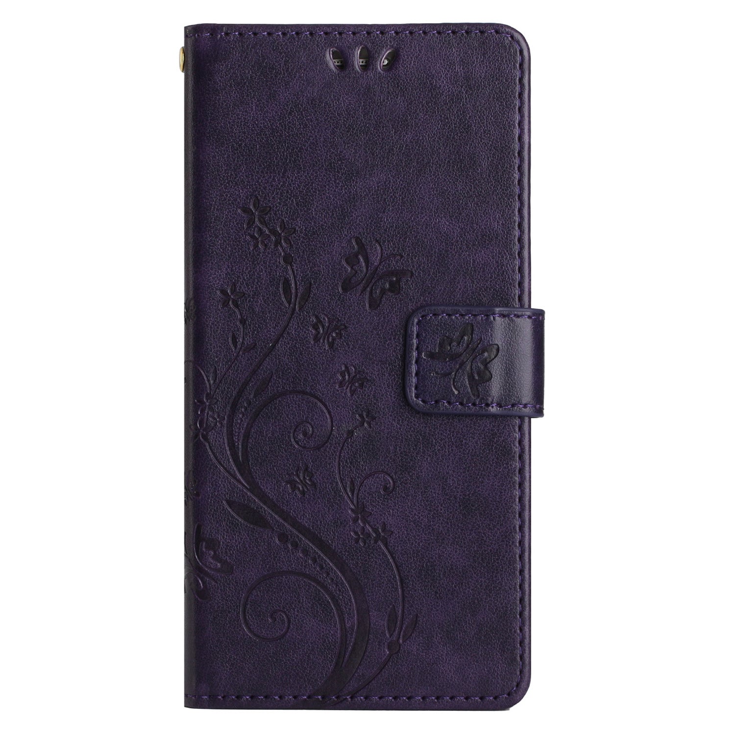 For Google Pixel 9 Case Butterfly Pattern PU Leather Wallet Phone Cover - Dark Purple