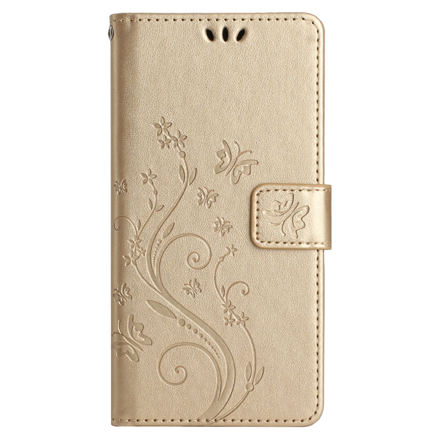 For Google Pixel 9 Case Butterfly Pattern PU Leather Wallet Phone Cover - Gold