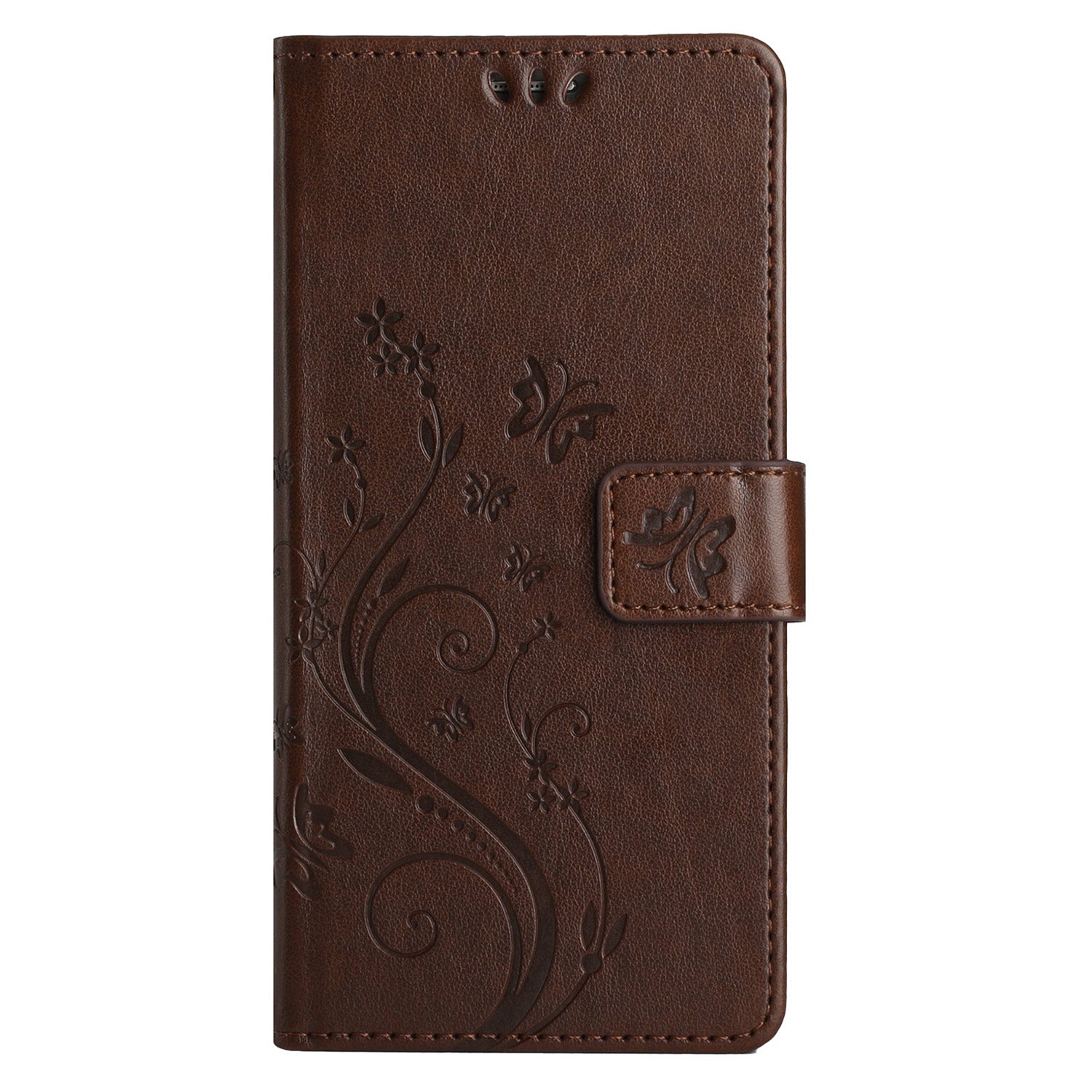 For Google Pixel 9 Case Butterfly Pattern PU Leather Wallet Phone Cover - Brown