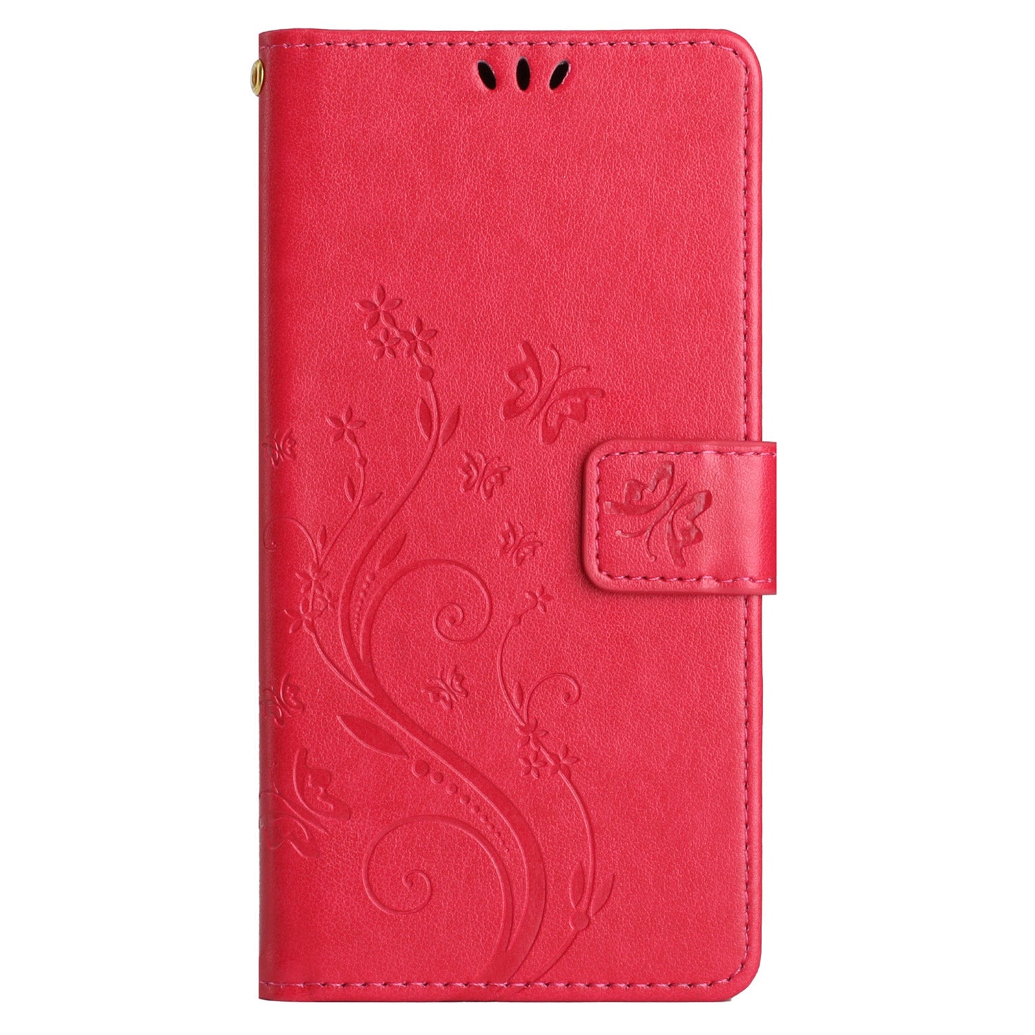 For Google Pixel 9 Case Butterfly Pattern PU Leather Wallet Phone Cover - Red
