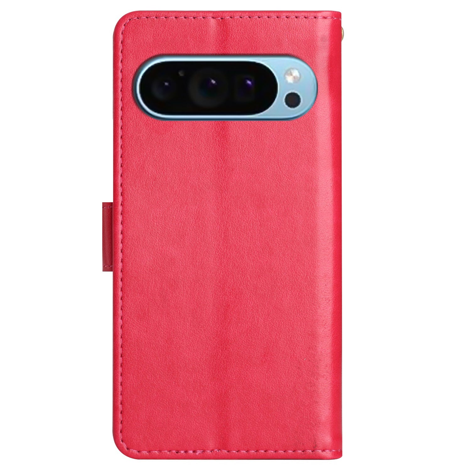 For Google Pixel 9 Case Butterfly Pattern PU Leather Wallet Phone Cover - Red
