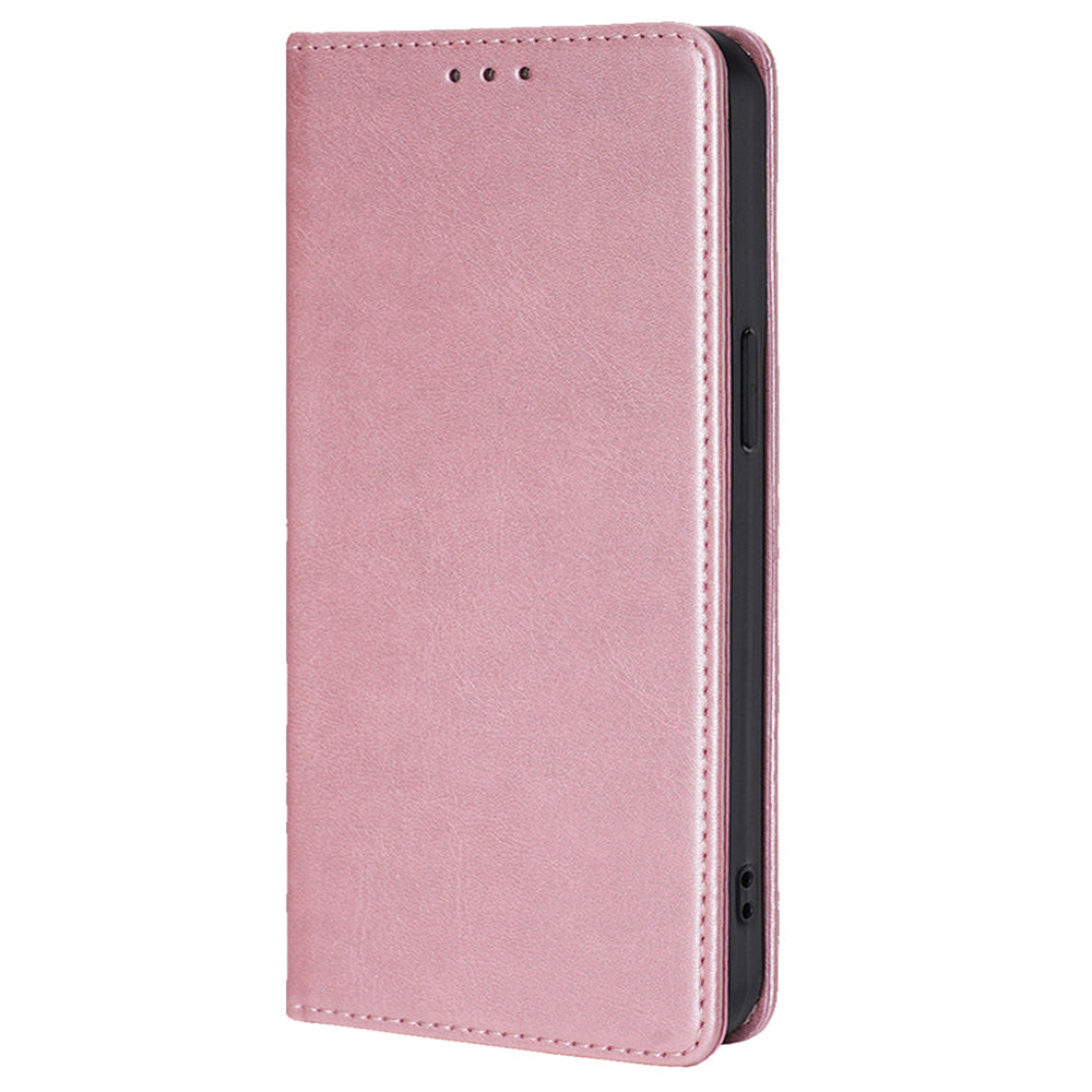 For OnePlus Ace 3V 5G Phone Case Magnetic Closure Leather Wallet Cover - Rose Gold