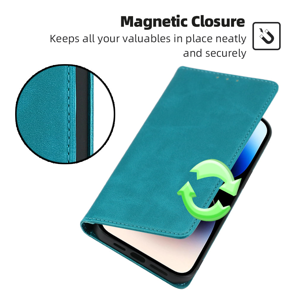 For OnePlus Ace 3V 5G Phone Case Magnetic Closure Leather Wallet Cover - Baby Blue