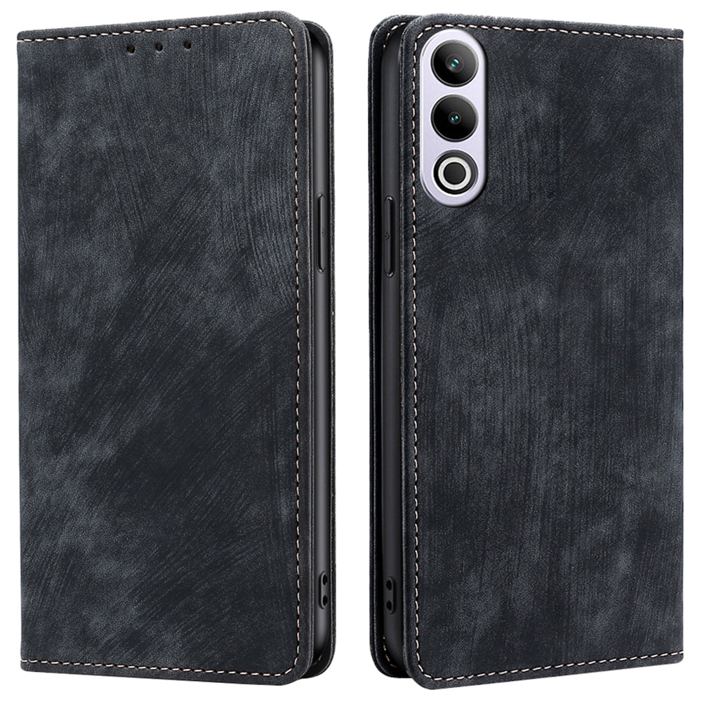 For OnePlus Ace 3V 5G Case Flip Leather Phone Cover with RFID Blocking Wallet - Black