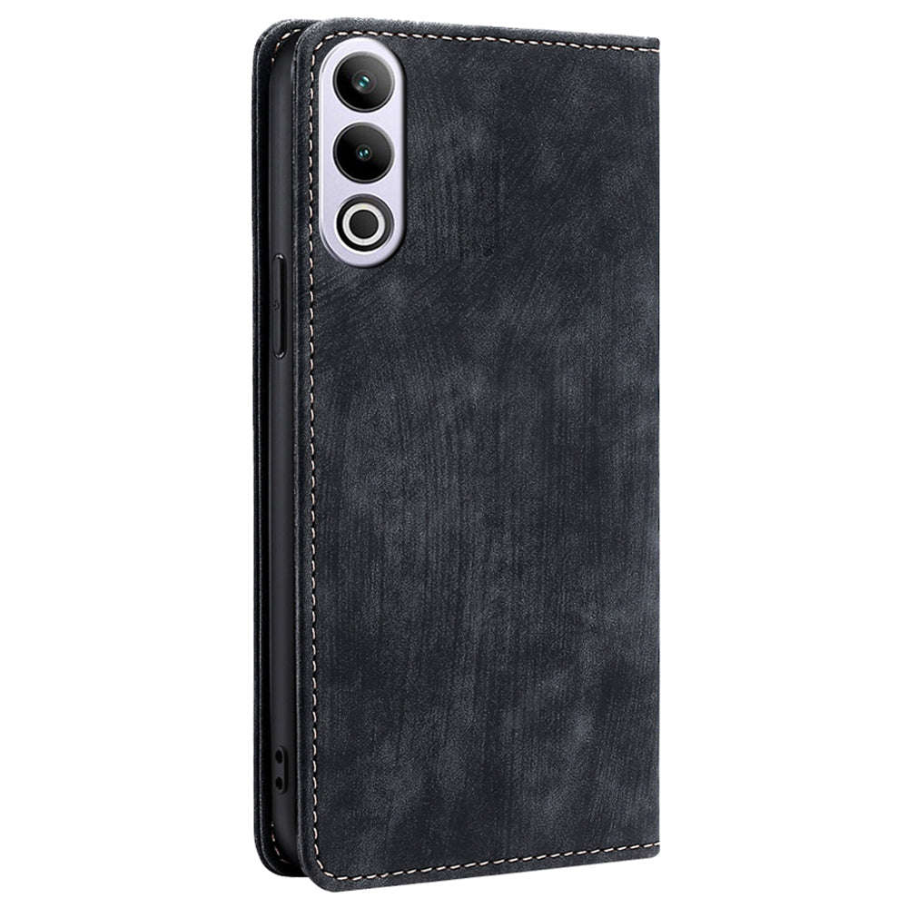 For OnePlus Ace 3V 5G Case Flip Leather Phone Cover with RFID Blocking Wallet - Black